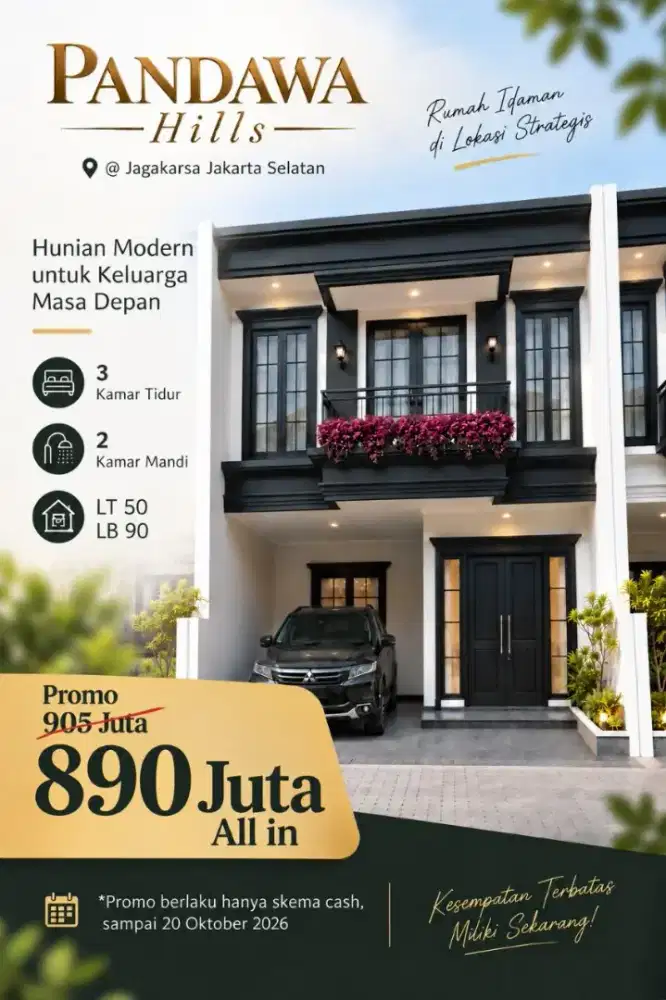 Cari Rumah Premium di Jagakarsa? Mulai 890 Juta All In!
