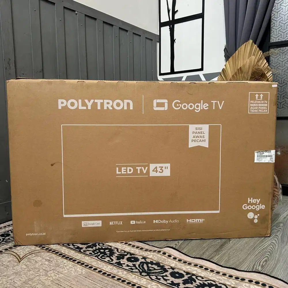 tv LED polytron 43inc google tv like new siap pakai