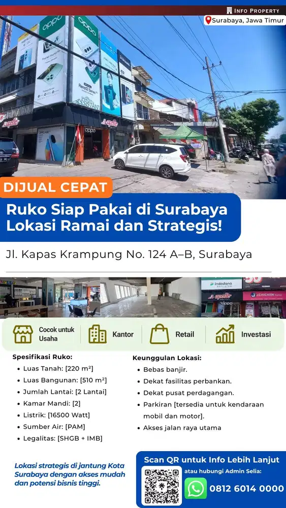 [Jual] Ruko Siap Pakai di Lokasi Ramai dan Strategis!