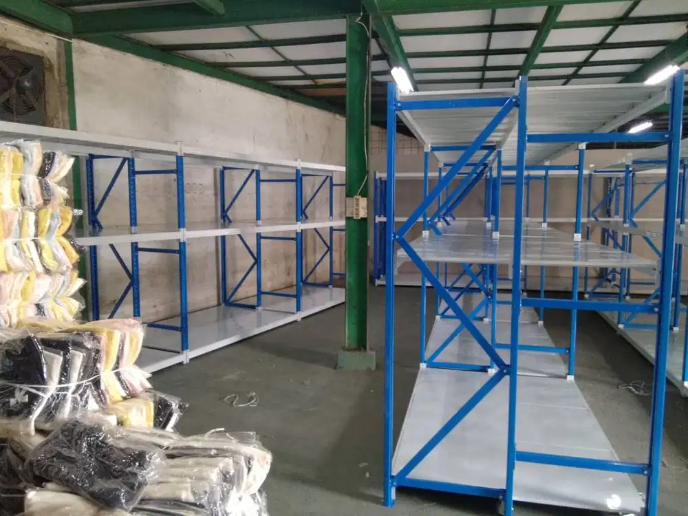 Rak Gudang Besi Baja Kapasitas 500Kg Perlevel Kuat Dan Kokoh