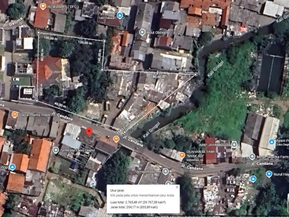 Dijual Tanah dekat Mall Cinere Depok