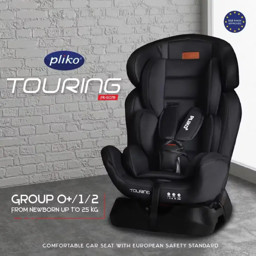 Carseat Pliko Touring Black Dudukan Mobil Anak