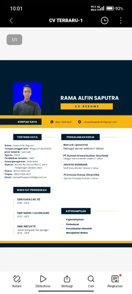 Sedang mencari pekerjaan