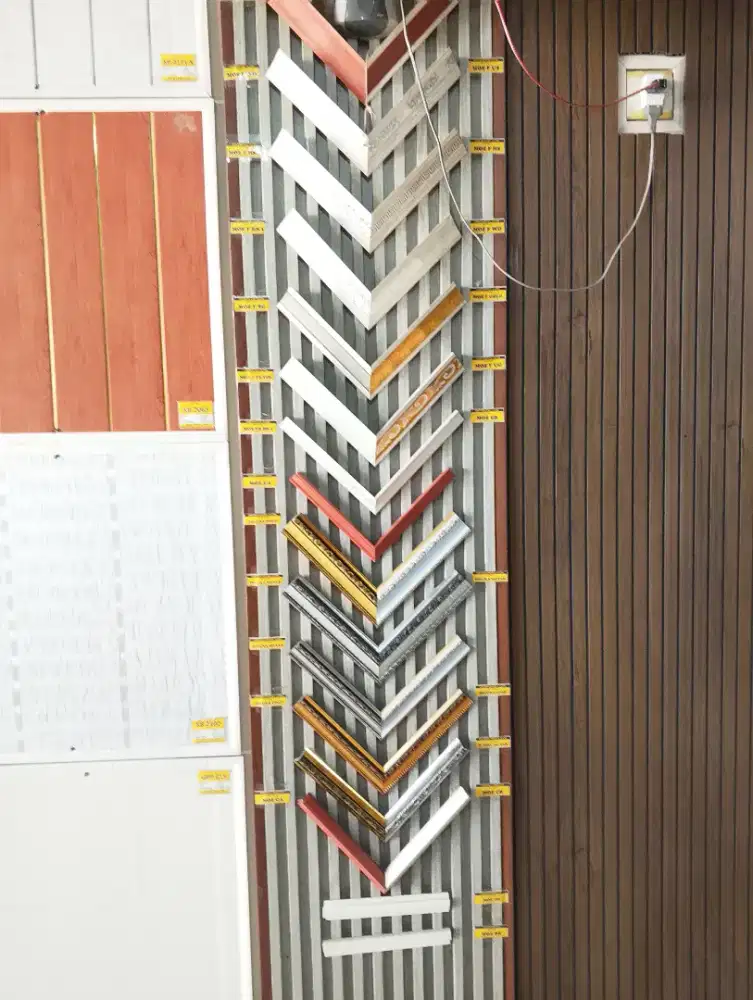Plafon pvc WPC wall panel outdoor list pigura moulding dll