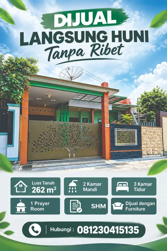 Dijual Rumah, Langsung Huni Tanpa Ribet