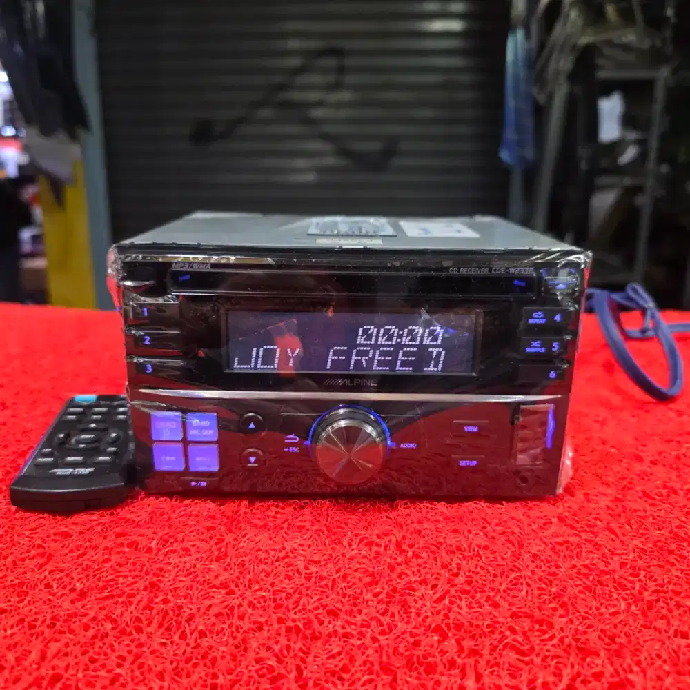 Head Unit ALPINE CDE-W233EH USB CD Aux Radio Sudah dipasang Bluetooth