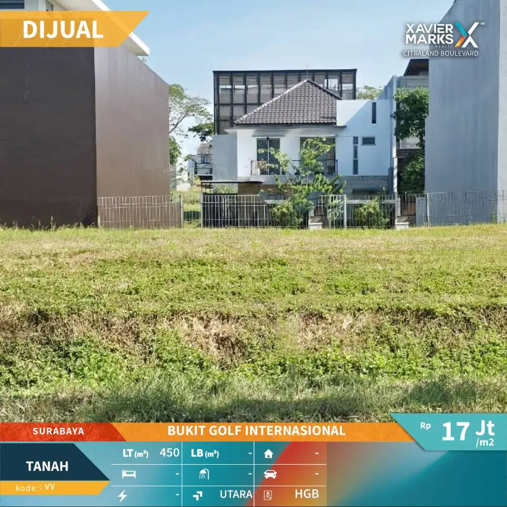 DIJUAL Kavling Bukit Golf Internasional Blok GE1 Citraland (vv)