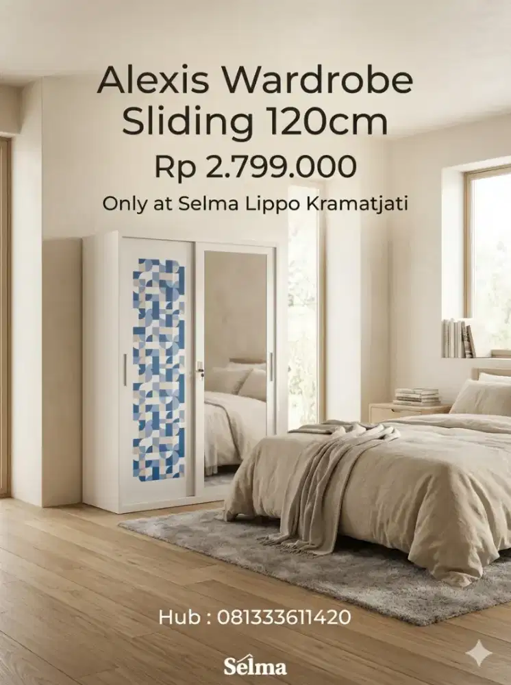 Alexis Blue Wardrobe 120cm