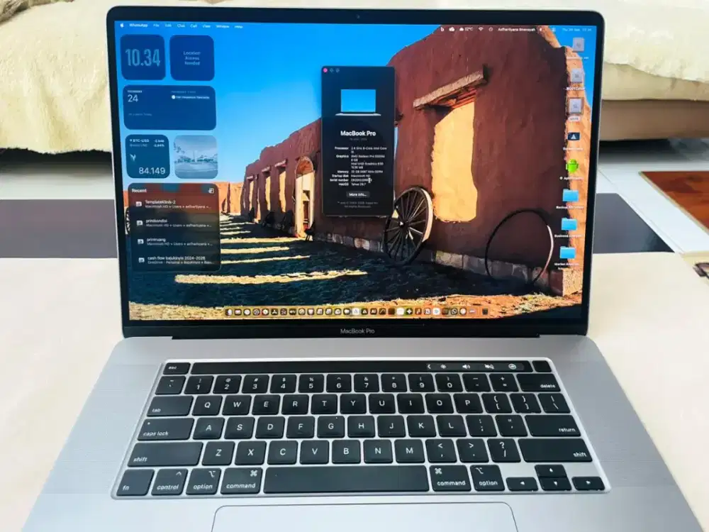 Macbook Pro 16 inch Core i9 2.4Ghz RAM 32Gb HDD 2Tb VGA 5500M 8gb 2019