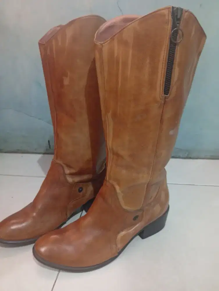 SEPATU BOOT KULIT ASLI