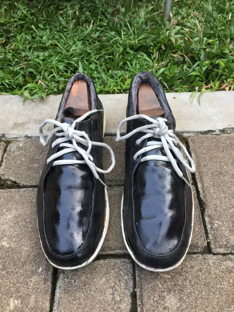 Sepatu Playboy Size 44 Jumbo Kulit Casual Pria Big Size Hitam