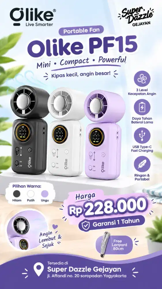 Kipas portable OLIKE PF15