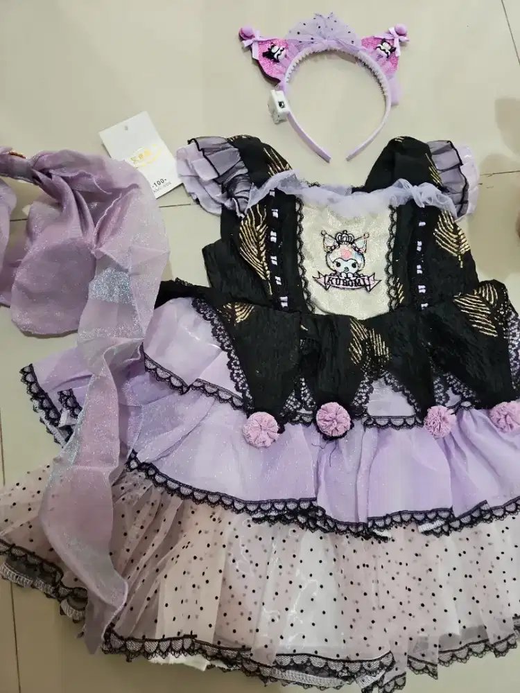 Baju gaun anak kuromi melody bukan disney