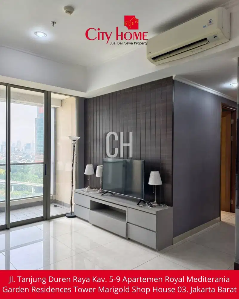 Dijual Apartemen Luas 135m² 3+1 BR Furnished Taman Anggrek Residence