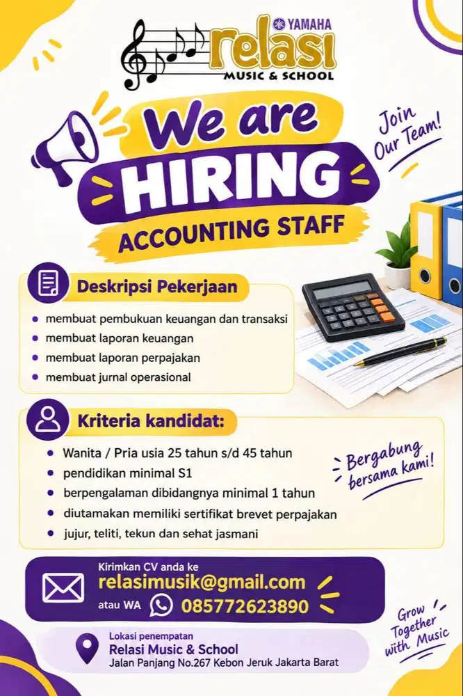 we are hiring accounting staff