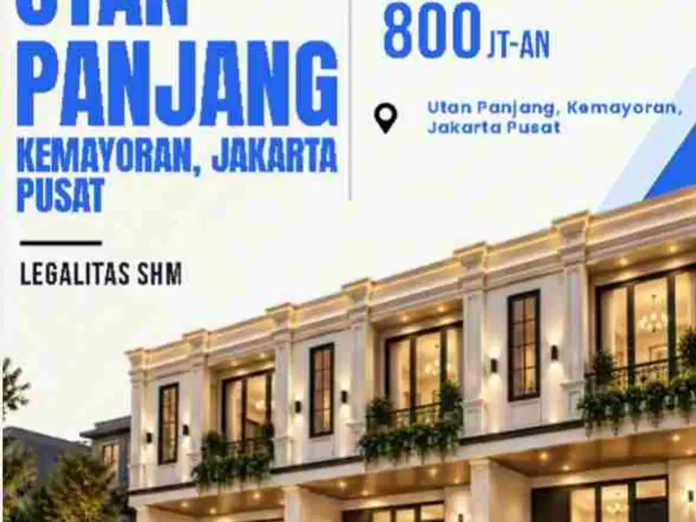 Rumah Modern Elegant Strategis 2 Lantai dengan Caport di Utan Panjang Kemayoran Jakarta Pusat
