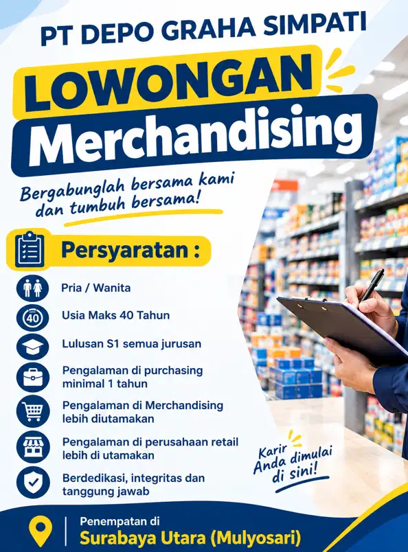 Dibutuhkan segera : Merchandising