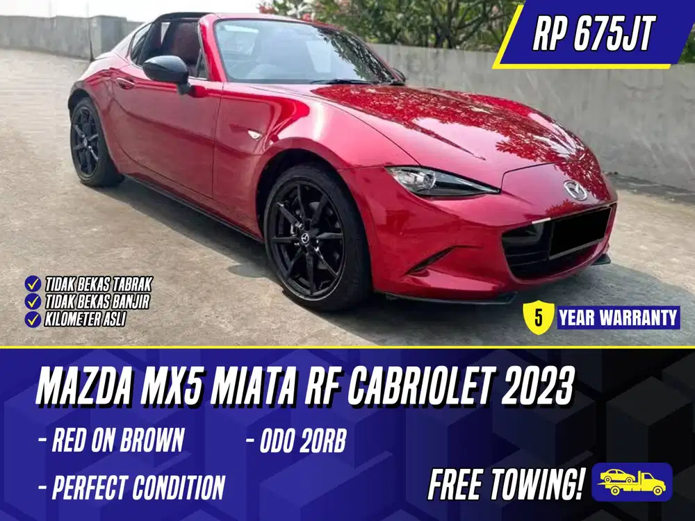 Mazda MX5 Miata RF Cabriolet 2023 Red on Brown Merah MX-5 MX 5 Cabrio