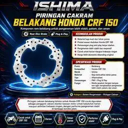 Piringan Cakram Belakang Honda CRF 150 Merk Ishima