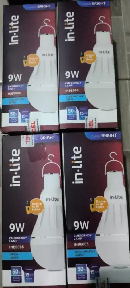 Lampu emergency inlite 9watt