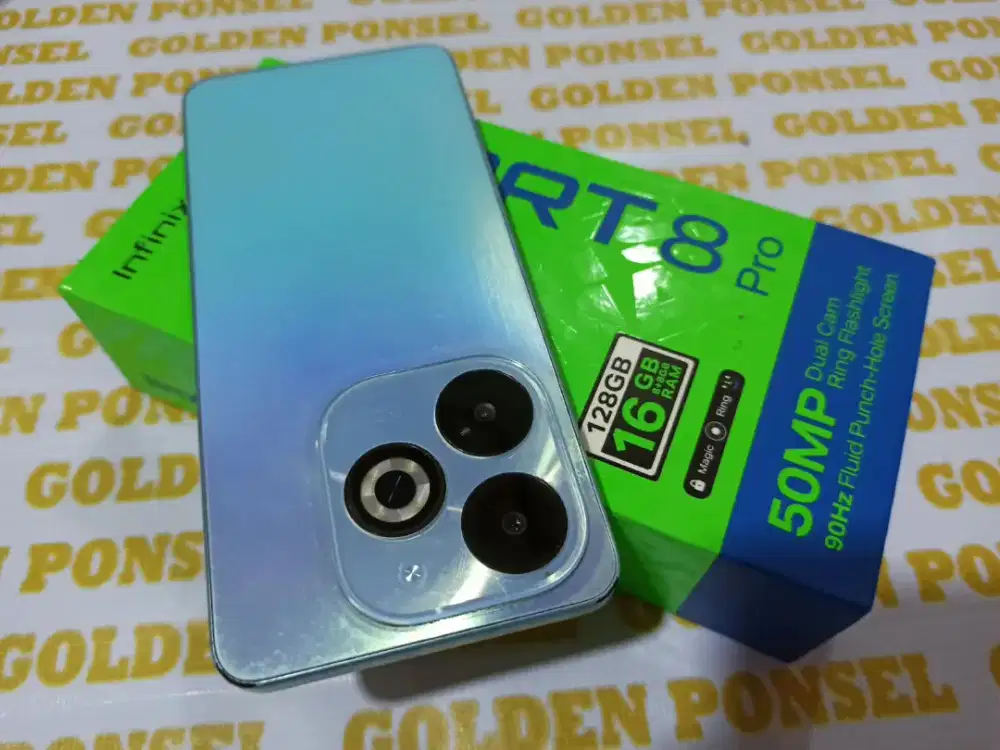 Infinix Smart 8 Pro-4G.Finger.Ram 8+8/128GB.ORI #GOLDEN PONSEL