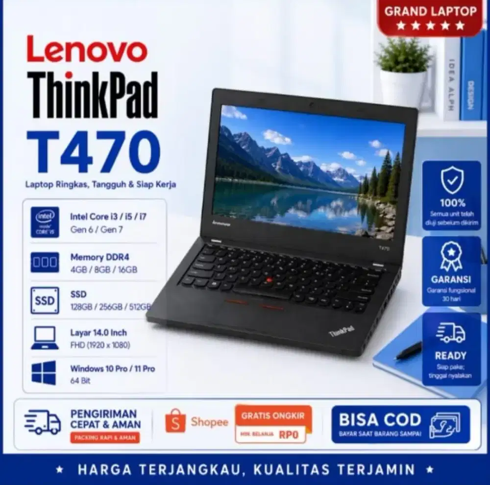 JUAL LAPTOP LENOVO THINKPAD T470