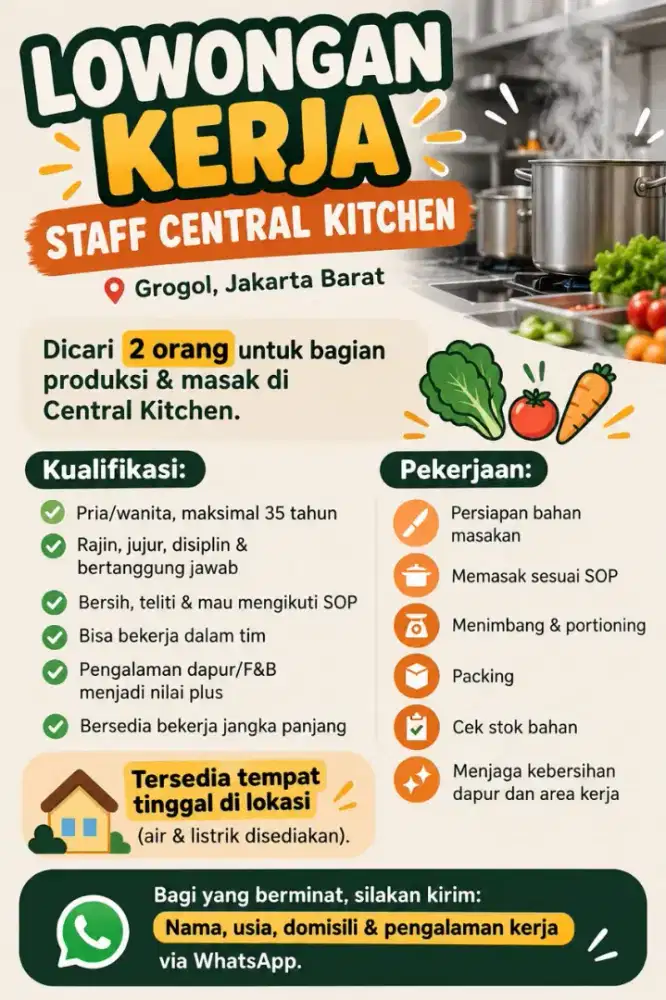LOWONGAN STAFF DAPUR