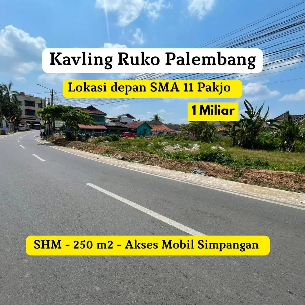 JUAL CEPAT TANAH KAVLING RUKO PAKJO PALEMBANG
