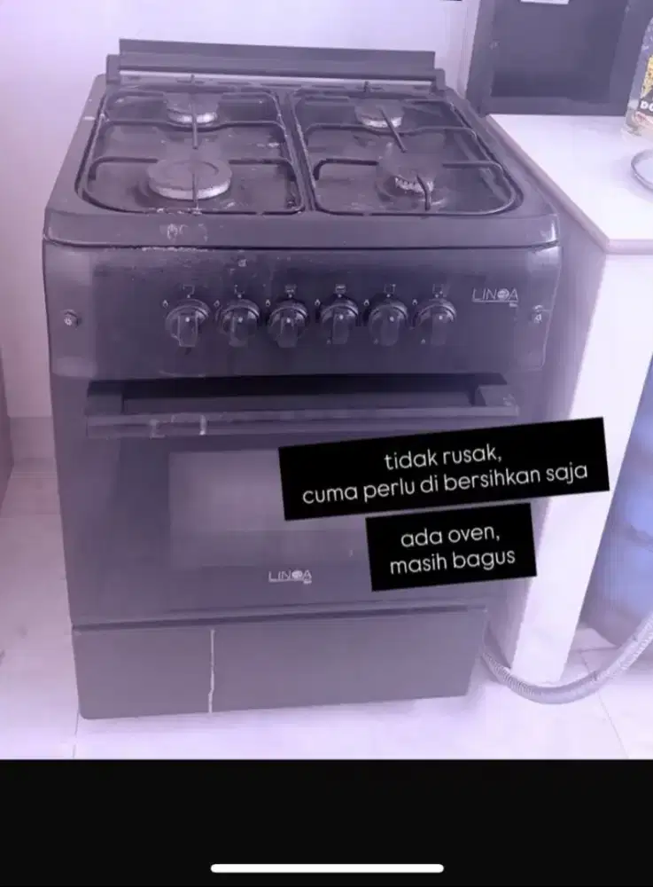 Kompor 4 tungku dan oven