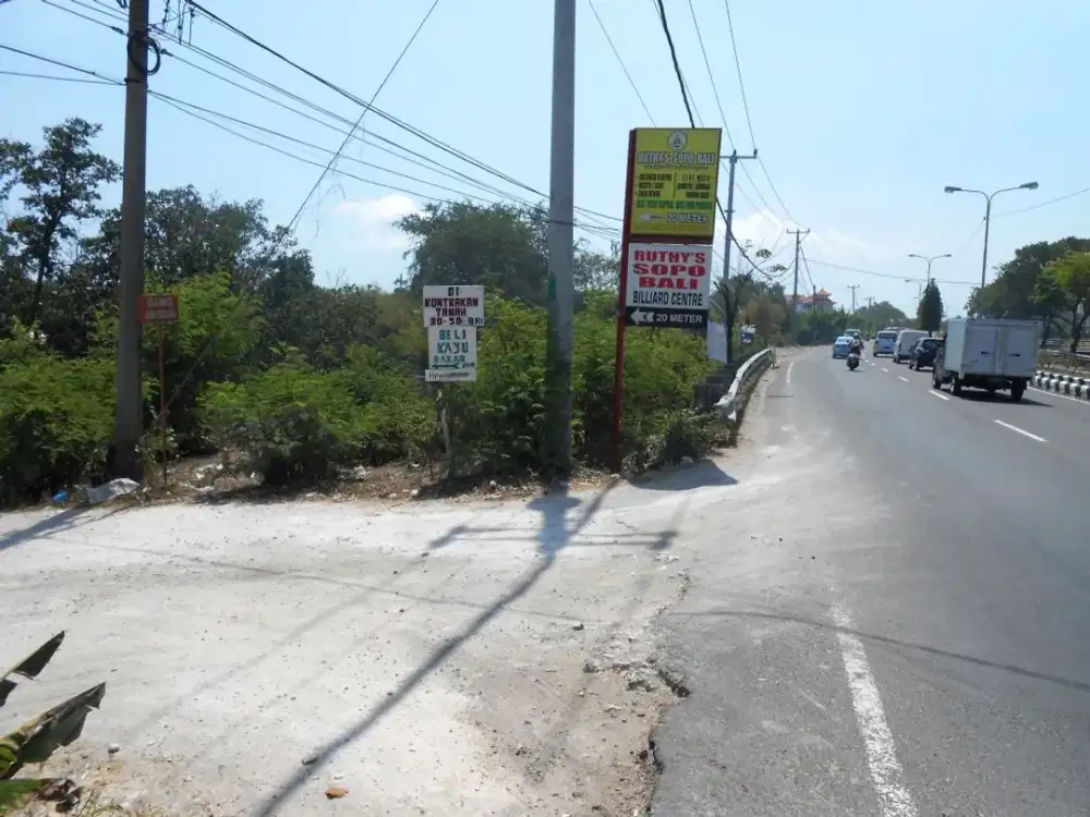 Tanah 10,5 Are di Jalan Utama By Pass Ngurah Rai Sanur