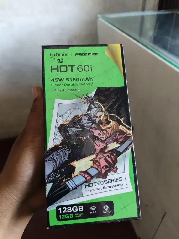 New Infinix hot 60i ram6/128 garansi resmi 1 tahun