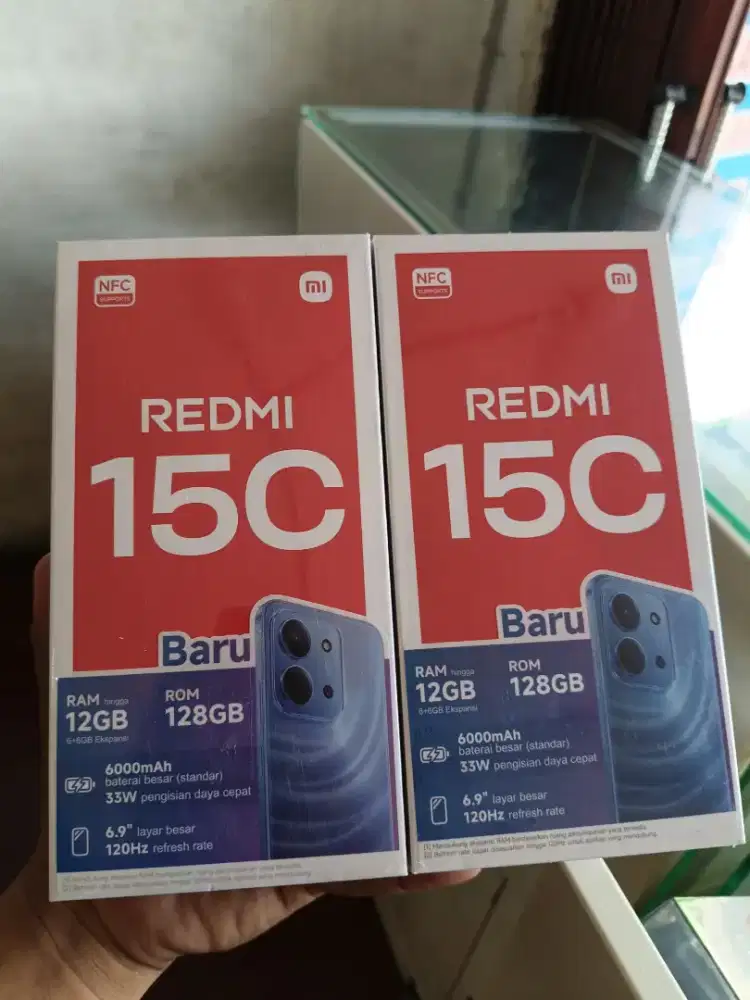 New redmi 15c ram6/128 garansi resmi 1 tahun