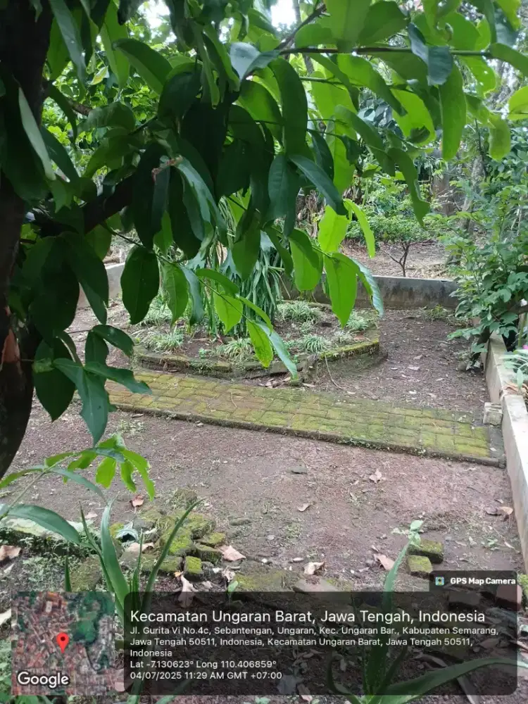 Jual cpt BU Kebun Paviliun Carport Kolam Ikan PLN1300 air sumur jernih