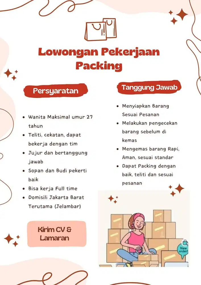 Lowongan kerja Packing