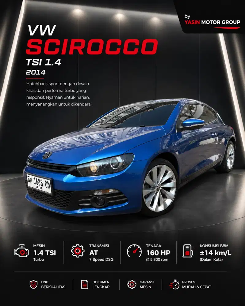VW Scirocco TSI 2014 AT DP 15Jt
