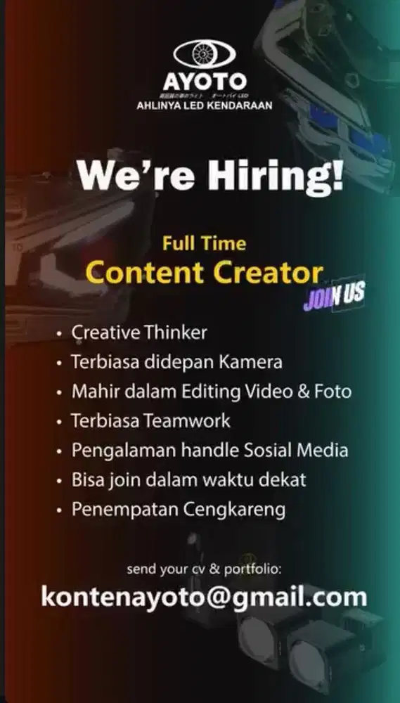 Konten kreator berpengalaman