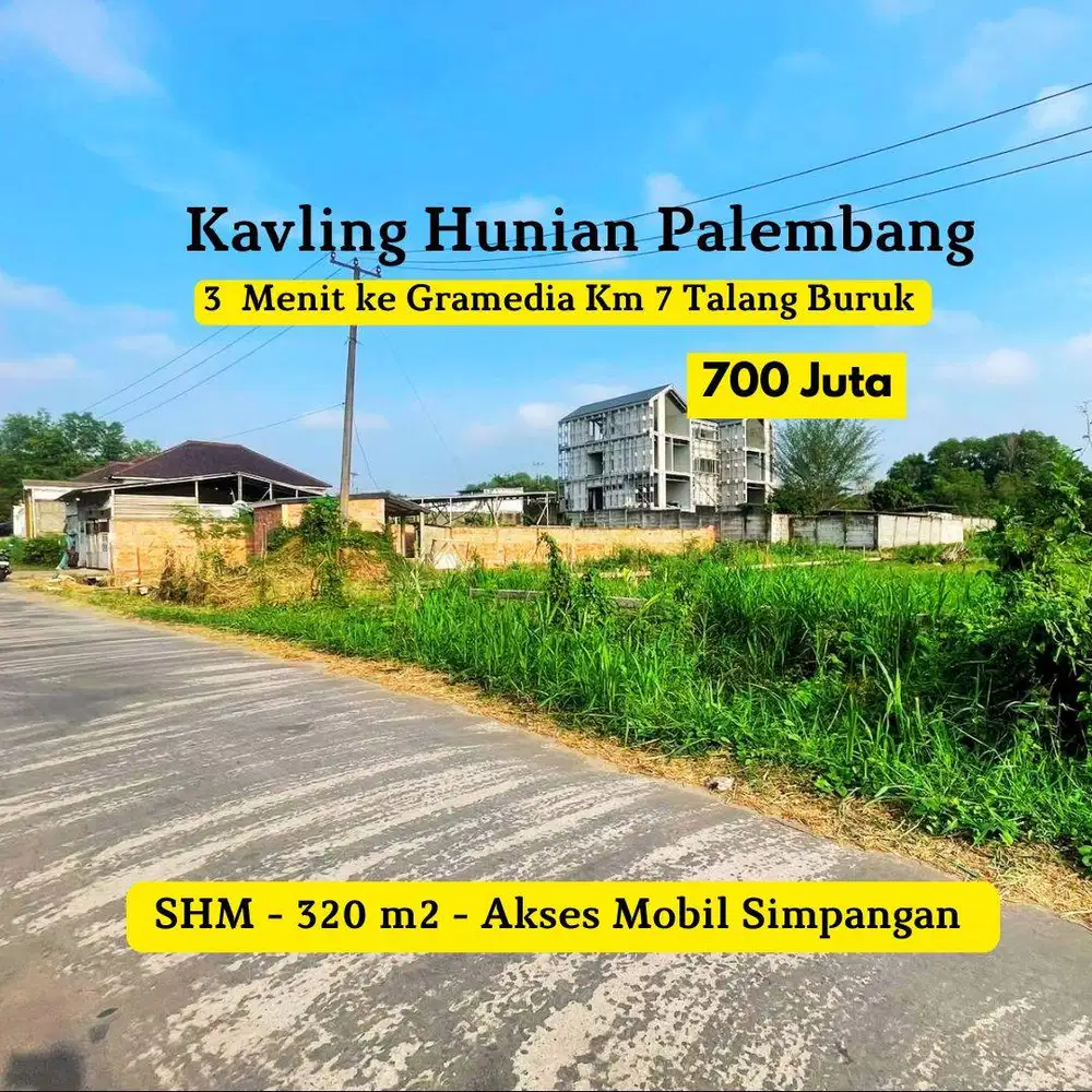 JUAL CEPAT TANAH KAVLING KM 7 TALANG BUU=RUK PALEMBANG
