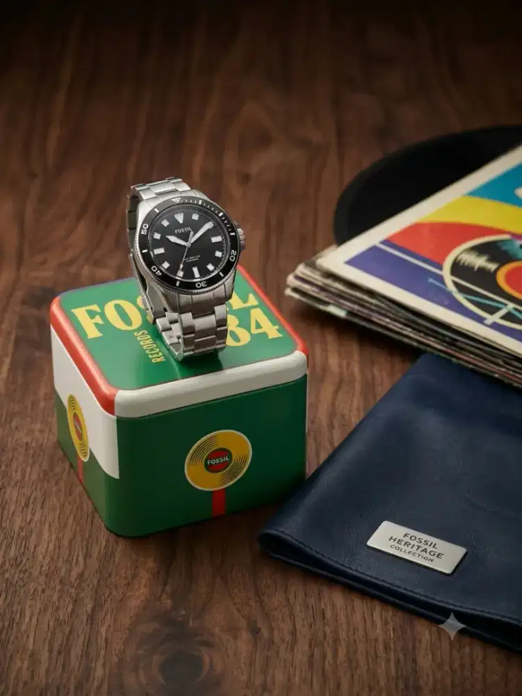 Jam Tangan Fossil 1984 Original Glow in the Dark
