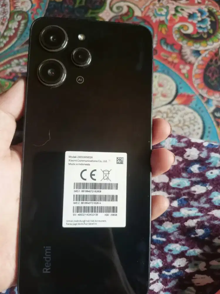 Jual cepat hp redmi 12 full set masih mulus no minus