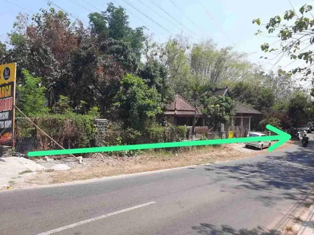 Tanah Luas 738m² Tepi Jalan Utama di Bejen