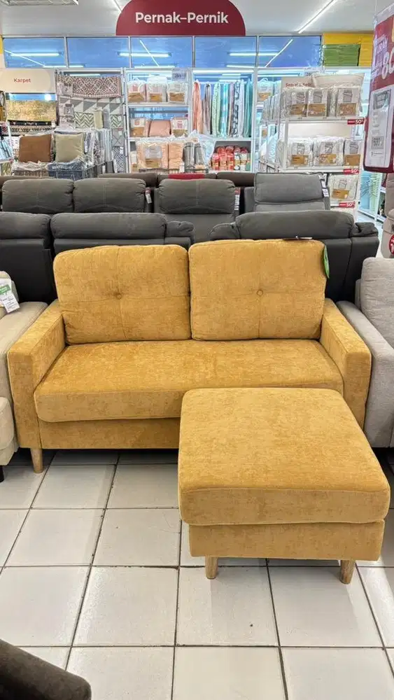 Promo Sofa Minimalis Elegan + Ottoman | Selma Philo | Promo 3,9 Jutaan