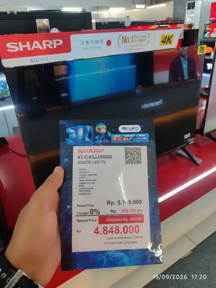 LED TV SHARP 43 Aquos Bisa Kredit free DP Bunga ringan