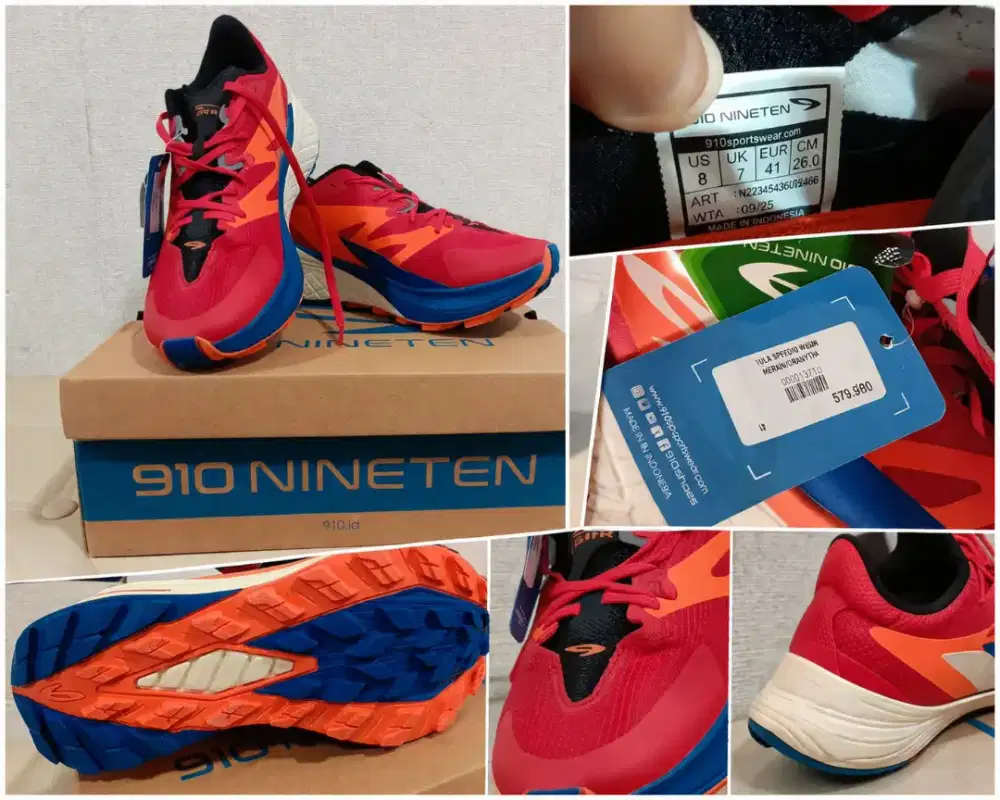 Sepatu trailrun 910 speedgoth merah uk 41