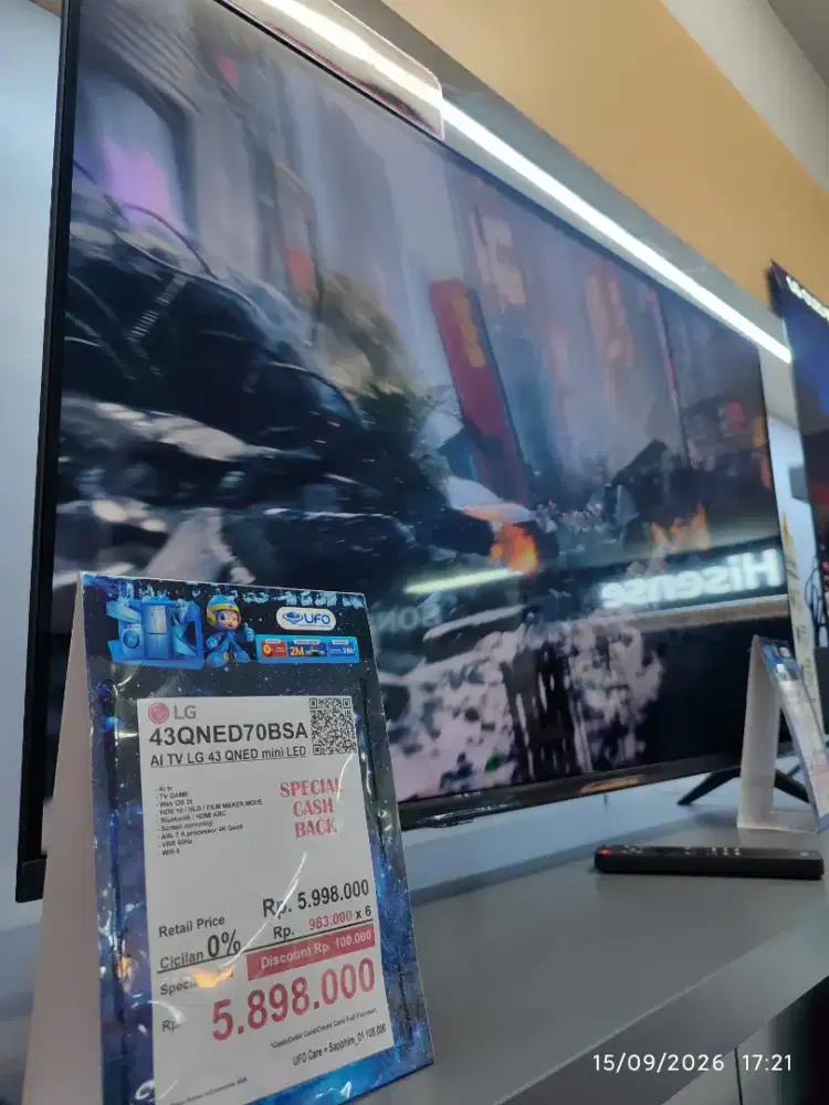 LG QNED 43 bisa kredit cicilan ringan tanpa DP