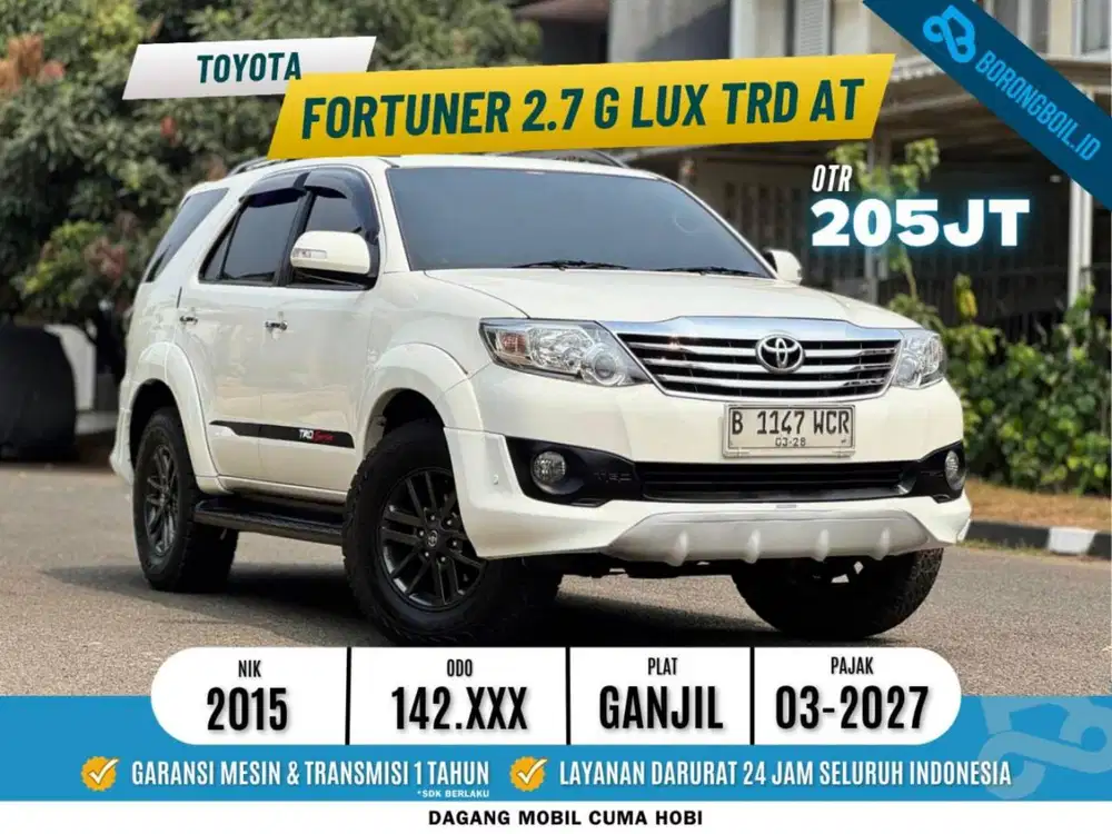 Fortuner 2.7 G LUX TRD AT 2015 Putih