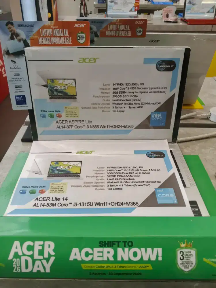 NEW Laptop ACER AL14-37P Core3