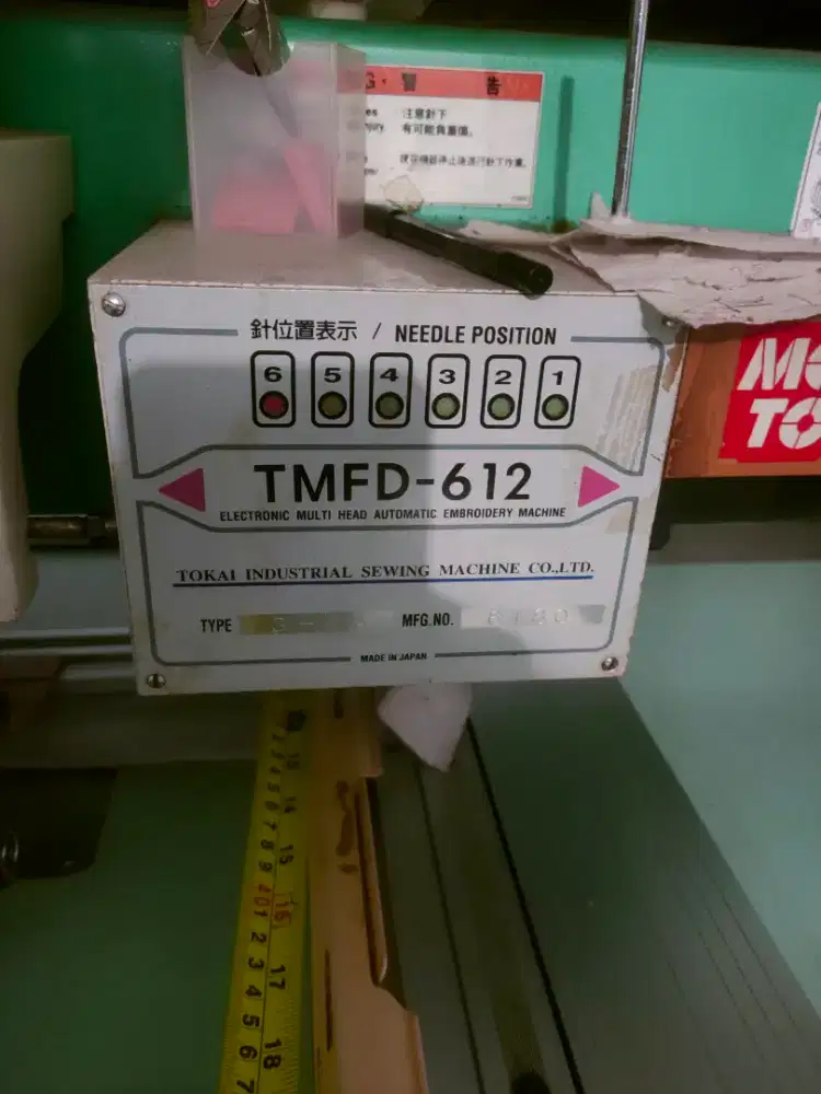 TAJIMA TMFD-612 | 12 Head 6 Warna | Mesin Bordir Komputer Jepang