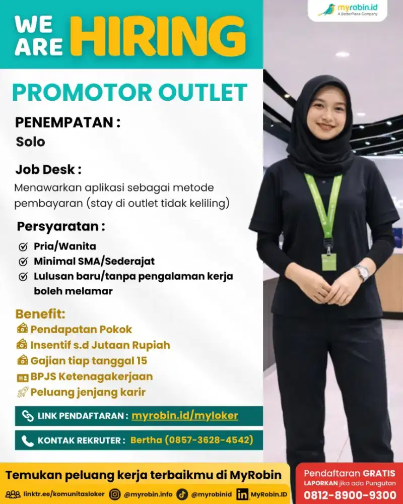 Lowongan Promotor Outlet Solo (Kuota Terbatas)