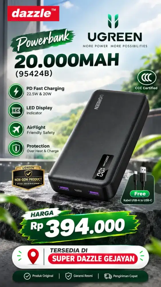UGREEN POWERBANK 20.000mAh (95424B)