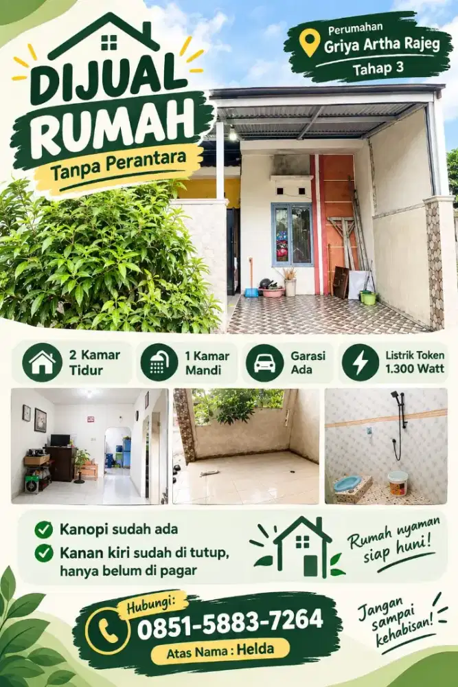 DIJUAL RUMAH TANPA PERANTARA.. AKSES DEKAT BANDARA